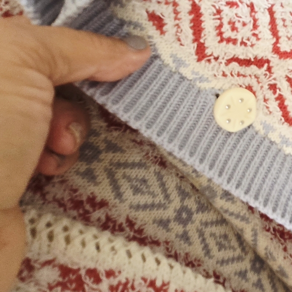 CAbi Siesta Multicolor Fringe Boho Western Poncho Open Front Cardigan Med/Large - Picture 6 of 12